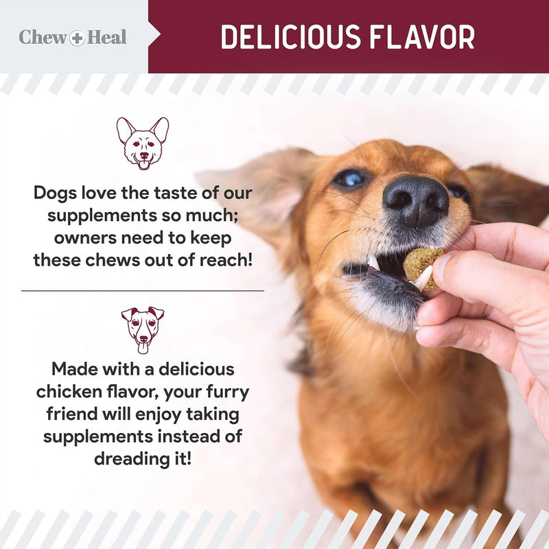 Chewable Flea and Tick Prevention for Dogs - 180 Delicious Soft Chews - Made in USA - Natural Defense for Small and Large Dogs - No Gluten, No GMO, No Corn - BeesActive Australia