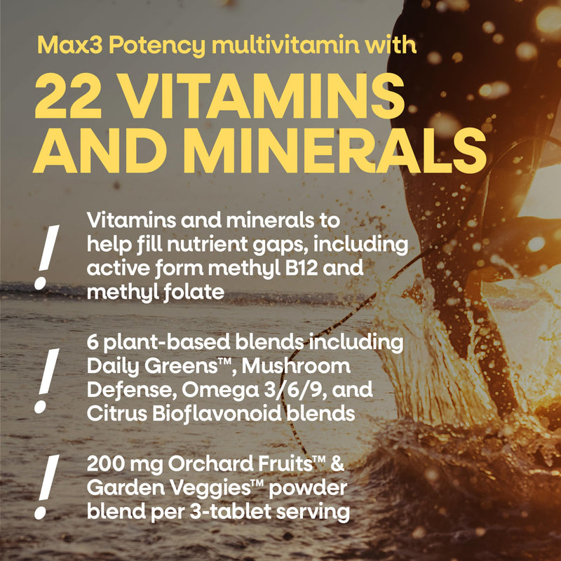 Nature's Way Alive! Max3 Potency Daily Multivitamin, No Iron Added, 180 ct | High Potency Adult Multivitamin Tablets to Support Cellular Energy Metabolism, Heart, and Muscle Function for Women & Men* 180 Count (Pack of 1)