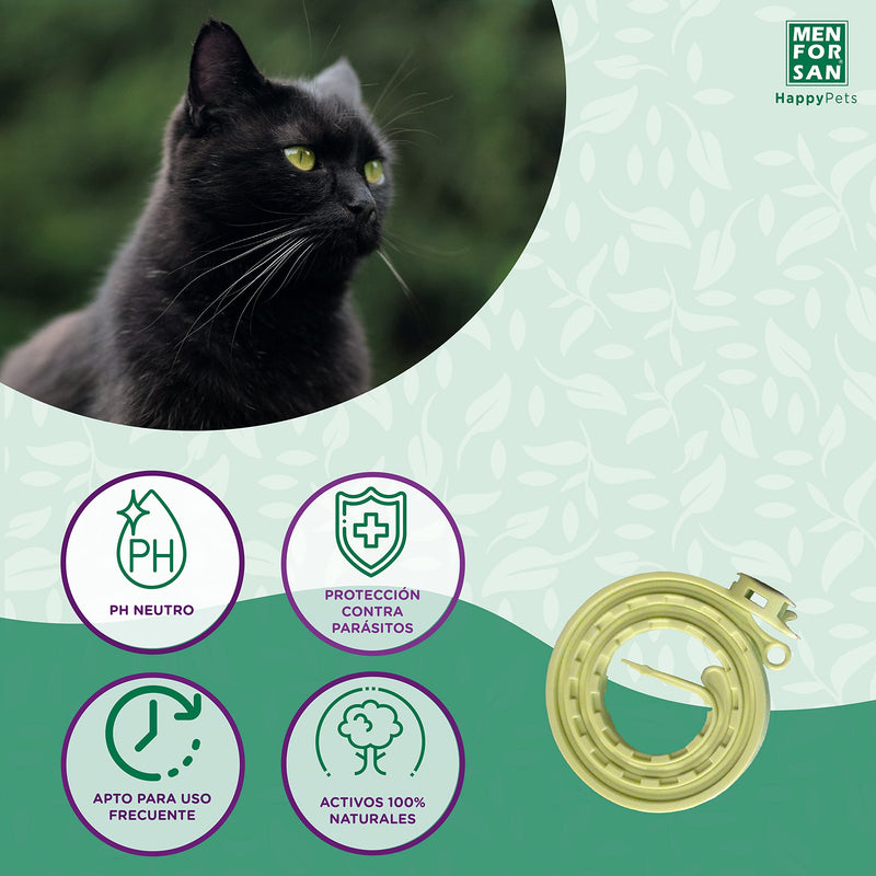 MENFORSAN Pack of 4 anti-insect cat collars, with Margosa, Geraniol and Lavandino, self-closing bag - BeesActive Australia