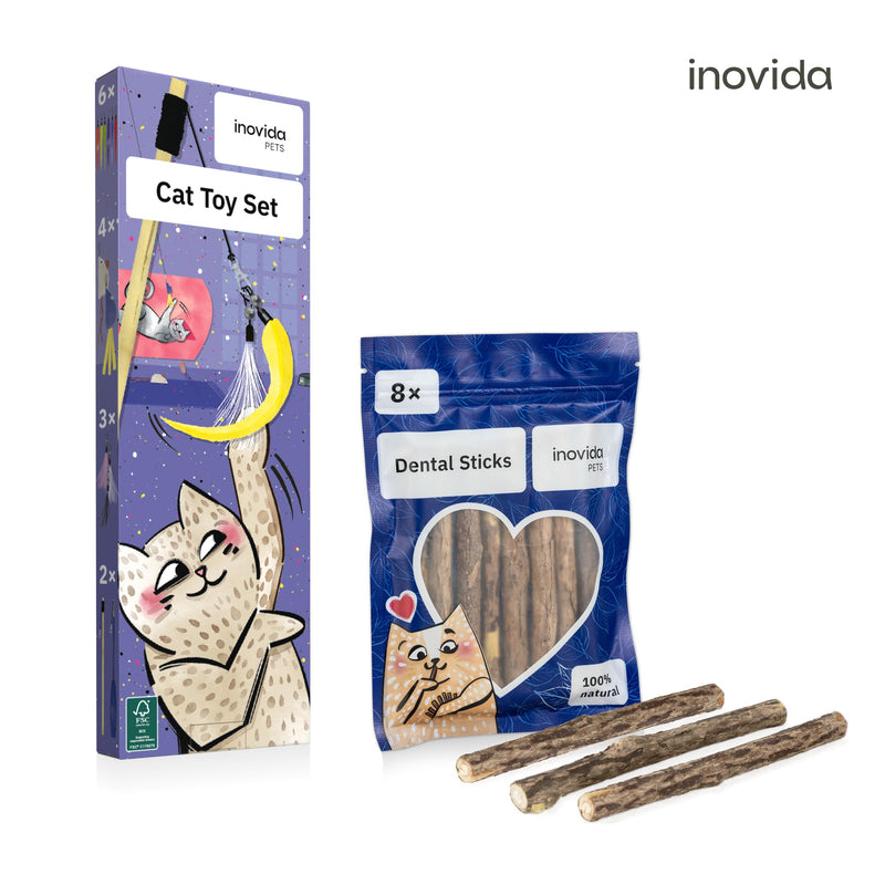 Matatabi Stick Cat: 8 Matatabi Sticks for Cats Dental Care - Wooden Cat Toys for Bad Breath - Cat Chew Toys - Natural Toys for Cats - Cat Sticks - Inovida Cat Accessories - BeesActive Australia