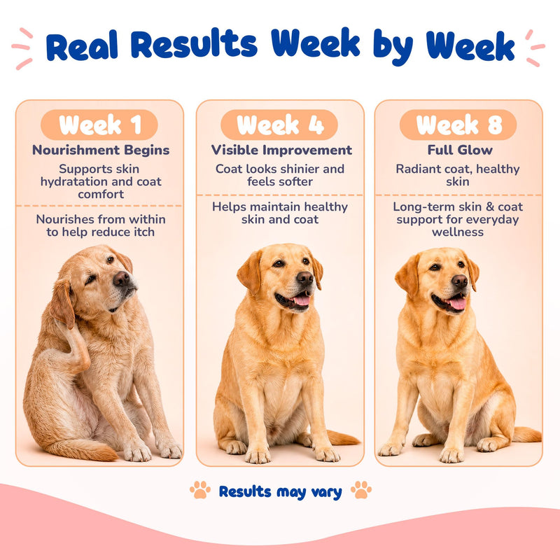 Skin and Coat Supplement for Dogs - Wild Alaskan Salmon Oil Soft Chews with Omega 3 EPA DHA, Zinc & Biotin - Dog Skin Support for Itchy Skin, Shedding & Shiny Coat - 90 Salmon Chews