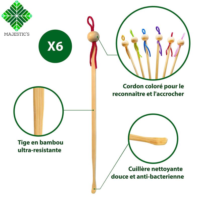 6x Bamboo Oriculi [AAA+] - Ecological Reusable Ear Cure for Life to Replace Cotton Stem - Japanese Zero Waste Ear Cleaner