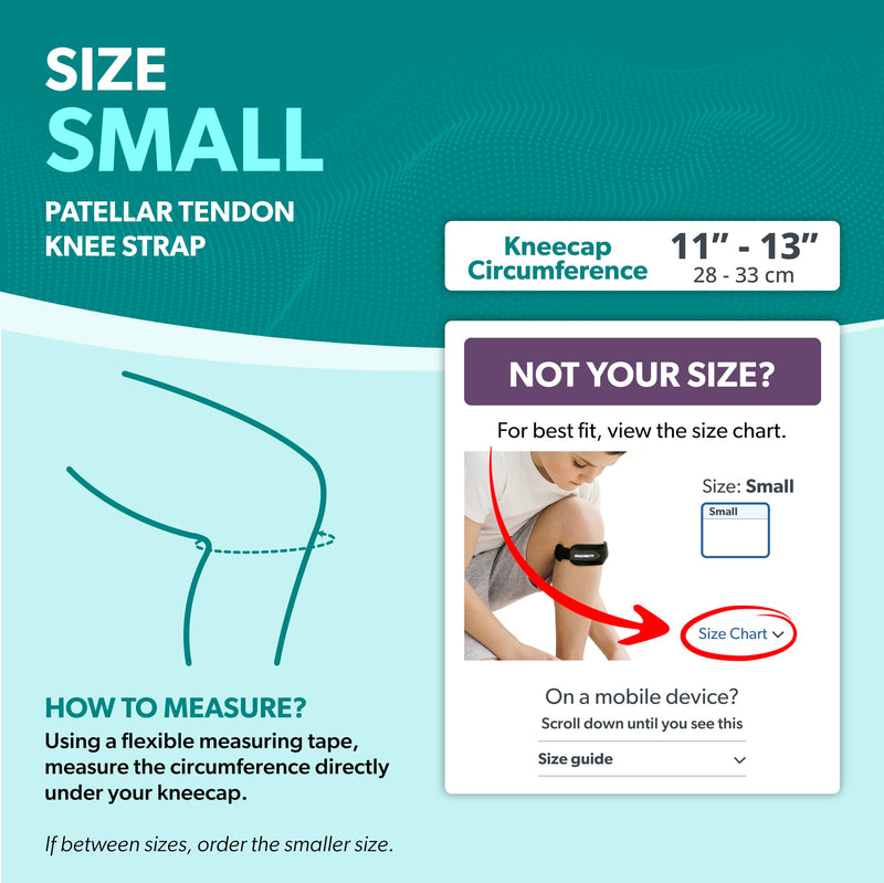 BraceAbility Kids Knee Band - Youth Patellar Tendon Support Strap Child Osgood Schlatter Brace for Jumpers Knee, Patella Tendonitis, Sports Wrap for Running, Soccer, Volleyball, Basketball (S) Small - BeesActive Australia