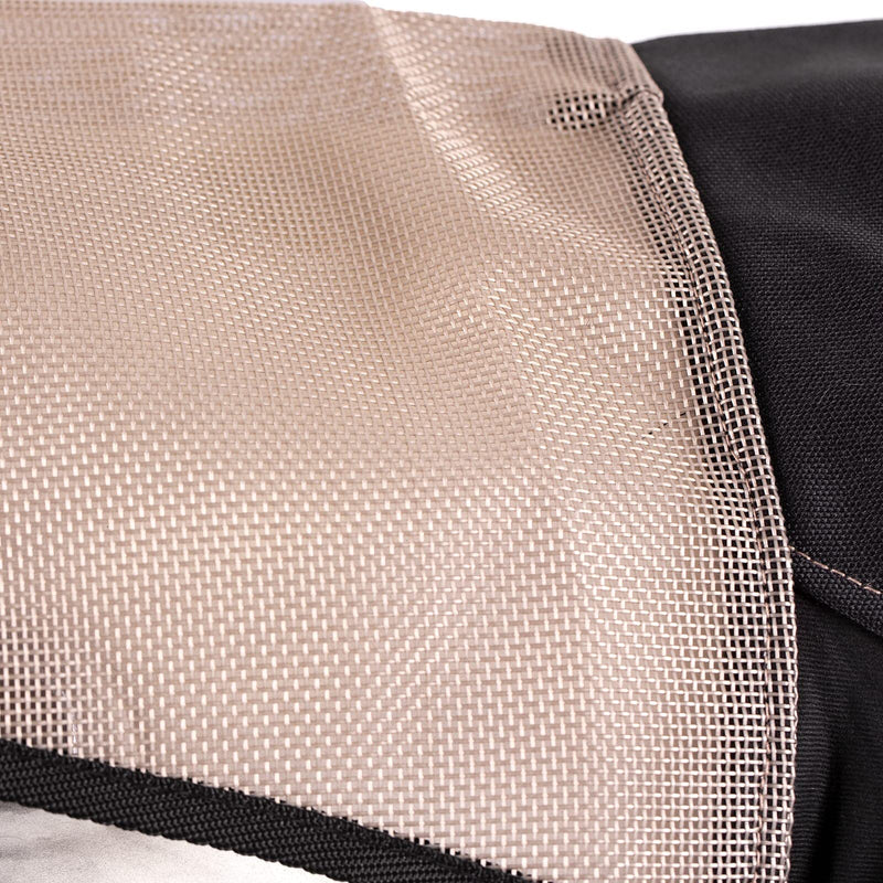 HORZE Horse Fly Mask with Long Nose Cover and Ears | Full Coverage UV Protection - Durable Micro Mesh Cob Light Brown/Black - BeesActive Australia