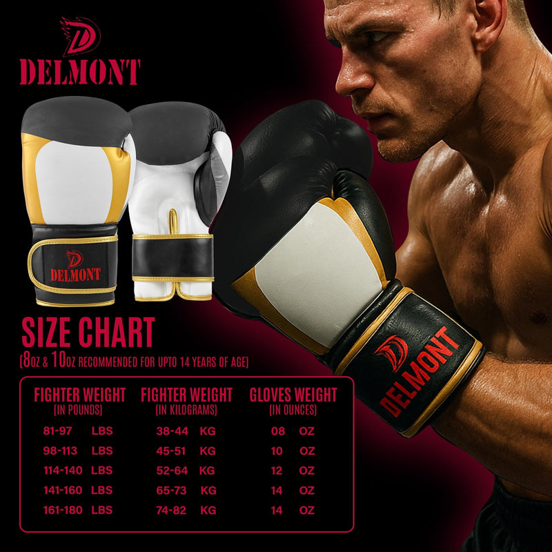 Delmont Boxing Gloves for Men and Women - Heavy Bag, Kickboxing, Sparring & Training Gloves with Multi-Layer Padding, Wrist Support & Breathable Lining - Burgundy 10 oz