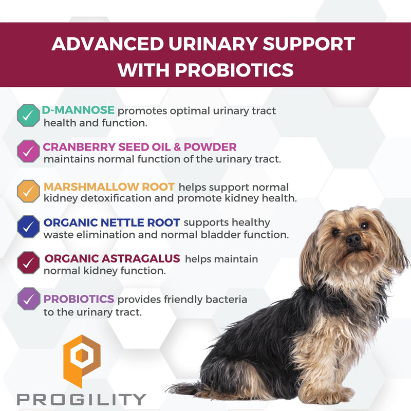 Nootie Progility Urinary Support Supplement for Dogs, Bladder Support and Urinary Tract Support for Dogs with Cranberry and D-Mannose, 90 Soft Chews per Container Urinary Support Chews (30lbs and Over) - PawsPlanet Australia
