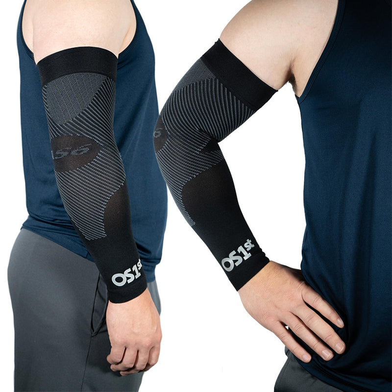 OS1st AS6 Compression Arm Sleeves – UPF 50+ Sun Protection, Cooling, Muscle Recovery & Support for Sports and Outdoor Small Black - BeesActive Australia