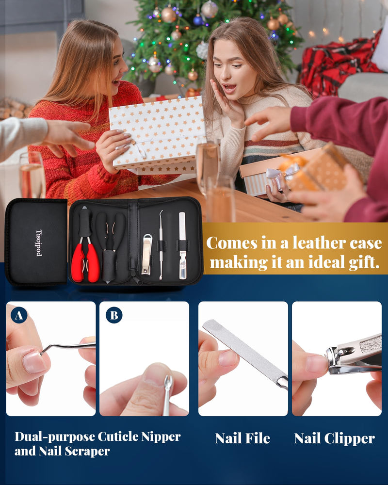5Pcs Toenail Clippers Set for Ingrown Toenail & Thick Toenails,Nail Clippers Set for Seniors Men Women,Ingrown Toenail Clippers,Professional Heavy Duty Toenail Clippers for Thick Toenails Thick and Ingrown Toenails 5PCS - BeesActive Australia