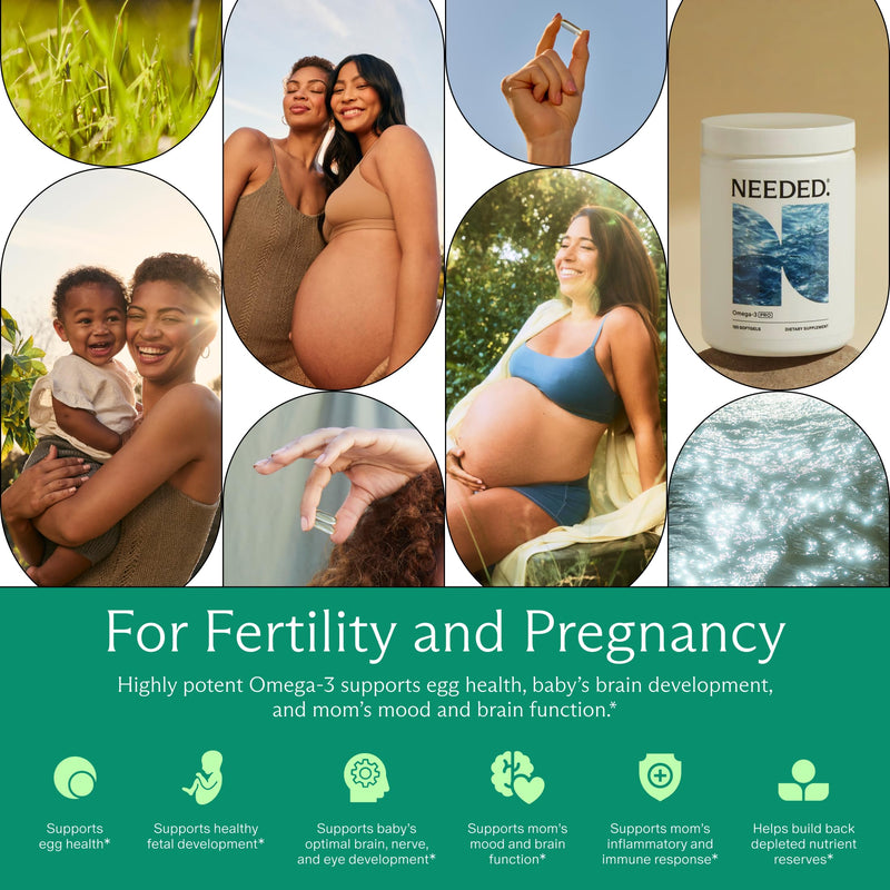 Prenatal Omega-3 Pro - High Potency Dose of Sustainably Sourced Fish Oil, 1000mg DHA, 1000mg EPA, Encased in a Gelatin-Free, Plant-Based Softgel Shell 120ct