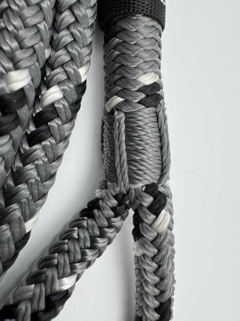 BABZ Premium Double Braided Nylon Dock Line, 1 Looped End, 3/8in x 15ft, Grey, 2 Pack - BeesActive Australia