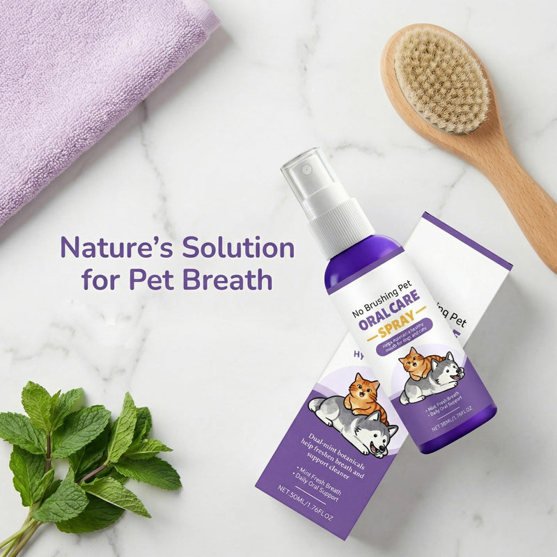 JoanofArc Pet Oral Spray, Teeth Cleaning Spray for Dogs and Cats, Pet Breath Freshener and Teeth Cleaning Sprays, Reduces Plaque Tartar Buildup, No Brushing, 50ml