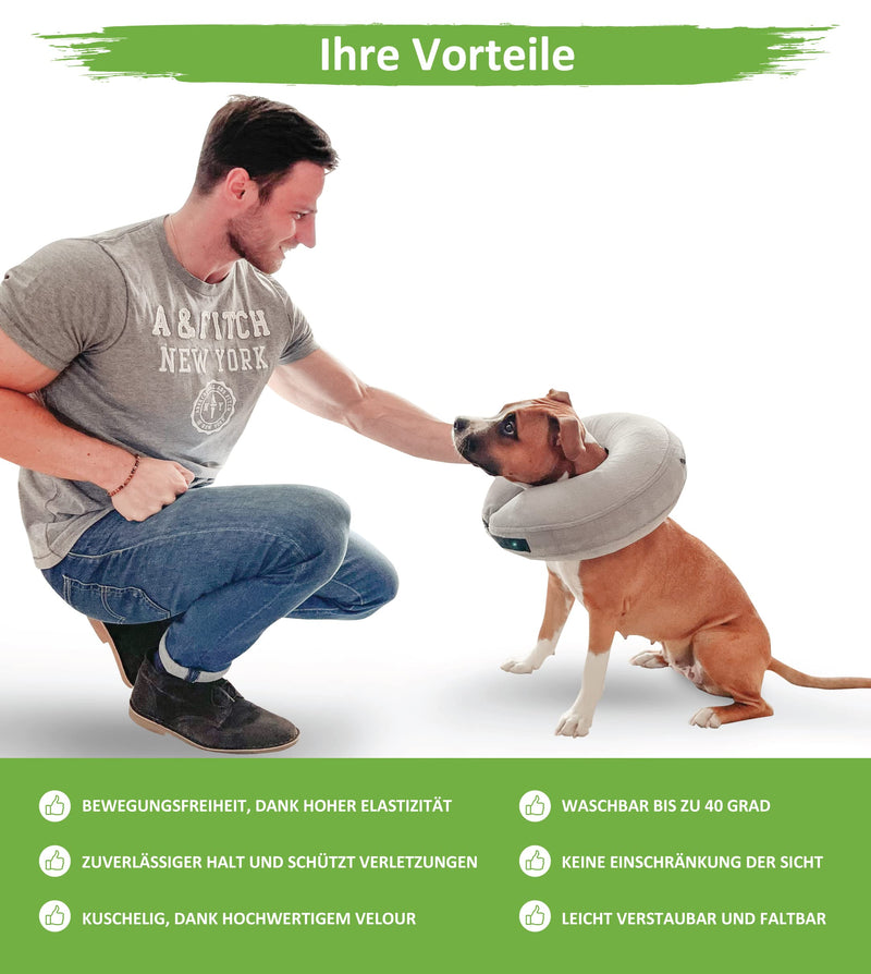 NEW: MC-Royal®Premium neck brace - inflatable premium neck brace for dogs and cats [reliable protection] - dog collar - leak protection dog - dog collar - cat neck brace - protective collar dog 2.Size: L - BeesActive Australia