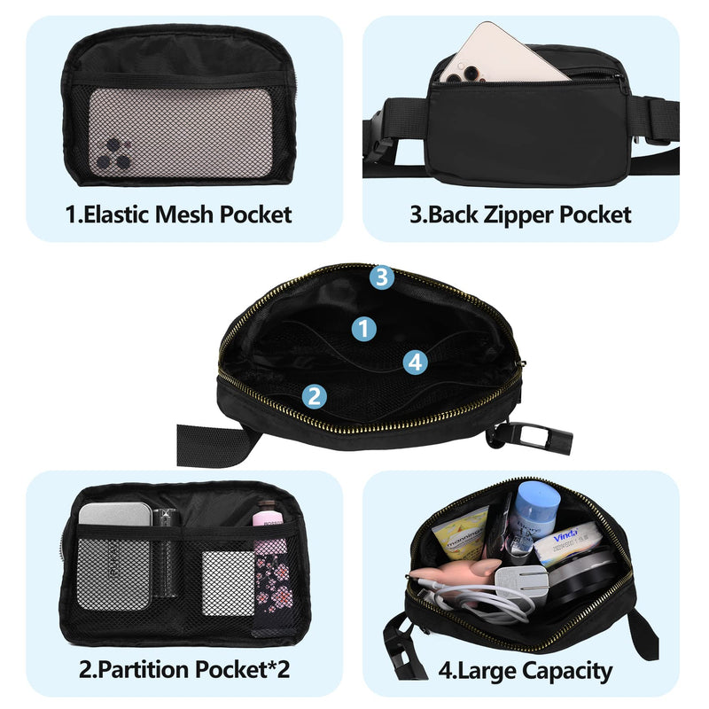 Birthday Gifts Christmas Personalized Gift for 4 5 6 7 8 9 10 11 12 13 14 Year old Girls Teen Sister Kid Initial Letter Fanny Pack Trendy Stuff Crossbody Bag Black Letter R 1 Pack Initial Letter Black