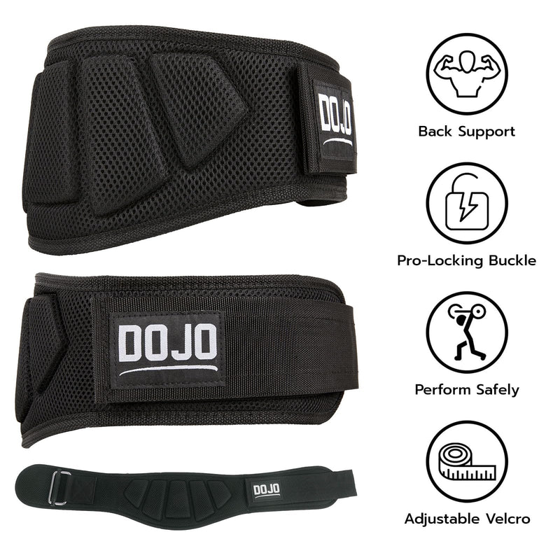 Dojo Pro-Locking Weightlifting Belt – Adjustable Neoprene Belt for Gym, Bodybuilding, Cross Training, Powerlifting – Premium Men & Women Back & Lumbar Support for Strength Training, Deadlift, Squat S Pink