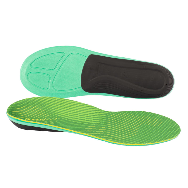 Superfeet Run Support High Arch (V2) Insoles for Runners with High Arch Support & EVOLyte Carbon Fiber - 13.5-15 Men Men 13.5-15 Green - BeesActive Australia