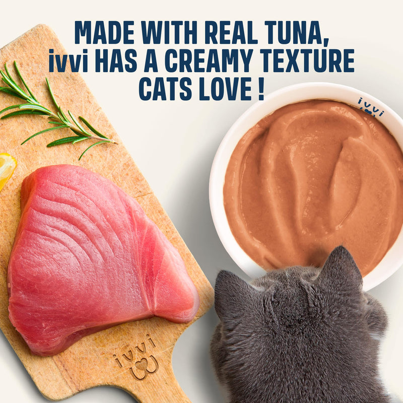 ivvi Hip & Joint for Cats – Functional Cream with Glucosamine, Chondroitin, Green-Lipped Mussel & Salmon Oil – Mobility Support – 30 x 0.53 oz Sachets – with Real Tuna