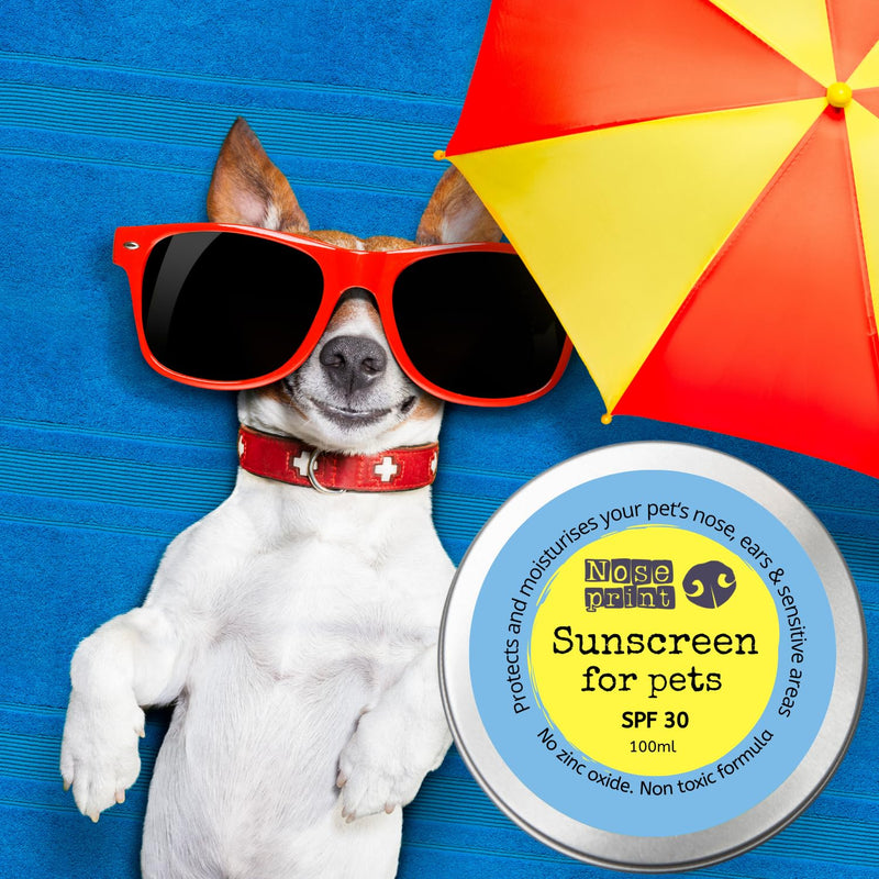SPF 30 Sun Protection Balm For Pets 100 ML in Tin | Moisturising Sunscreen For Dogs And Cat Non-Toxic Formula Horse Nose Balm Sun Cream | Dog Sun Protection SPF 30