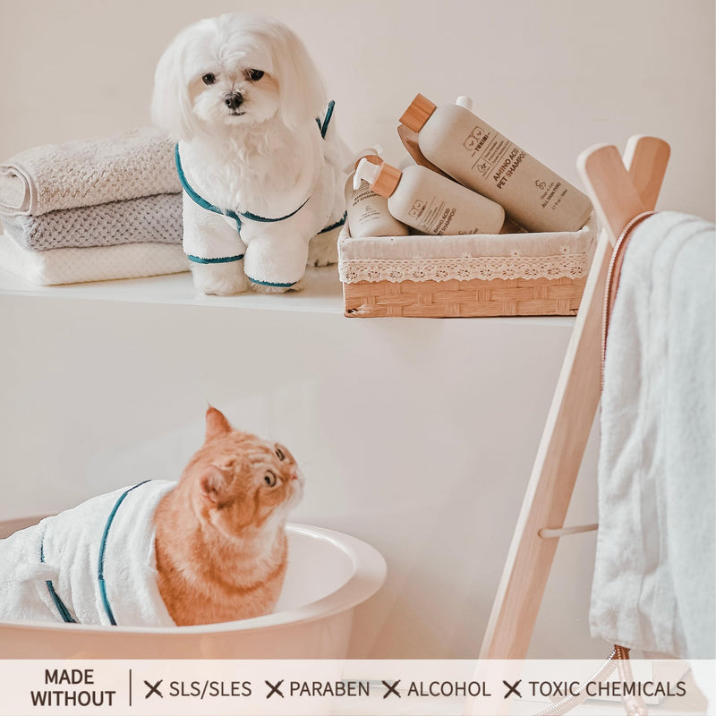YUKIMI Premium Pet Shampoo with Amino Acids for Dogs & Cats | Dermatologist Certified Hypoallergenic Formula | Hydrating, Strengthening, Shines | Keratin Nourishment for Coat | pH Balanced - 8.5 Fl Oz - BeesActive Australia
