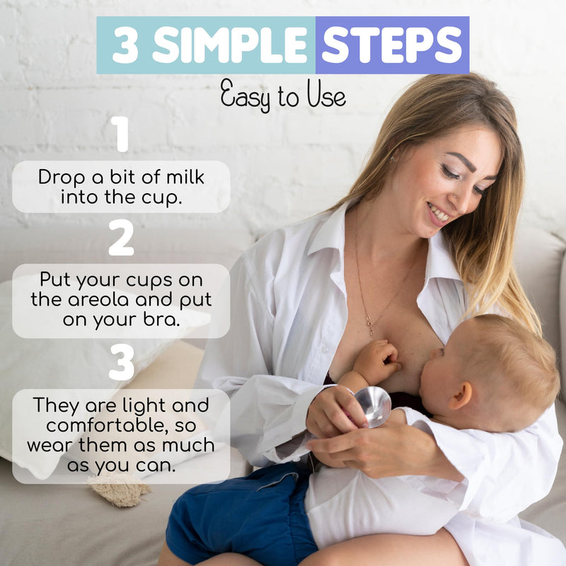 The Original Silver Nursing Cups, Nipple Shields for Nursing Newborn, Nipple Protector for Breastfeeding, Nipple Covers Breastfeeding, No Need Nipple Cream, Newborn Essentials Must Haves (Regular) REGULAR - BeesActive Australia