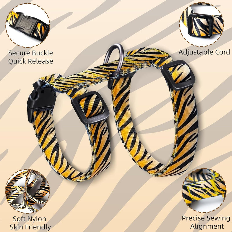 Cat Harness and Leash Escape Proof, Adjustable Soft Kitten Leash for Outdoor Walking & Travel with Breathable Nylon, 4.9ft Cat Leash for Adult - Lightweight & Safe Large Cat Harness [M] Neck Girth: 12.2"-15.7", Chest Girth: 15.7"-20.47" - BeesActive Australia