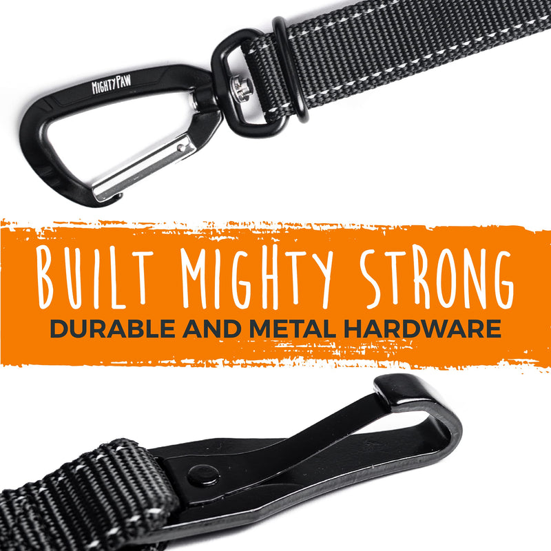 Mighty Paw Dog Seat Belt - Latch Bar Attachment Like A Child's Car Seat - Aviation Aluminum Carabiner - Adjustable Length for Both Large and Small Dogs - Tangle Free Design - Safe Travelling - BeesActive Australia