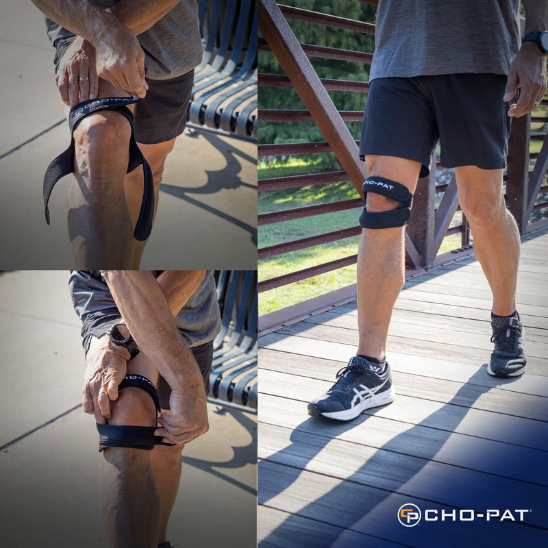 Cho-Pat Dual Action Lite, Adjustable & Lightweight Knee Support Strap for Tendonitis, Meniscus Tears, and Pain Relief, Small/Medium - BeesActive Australia