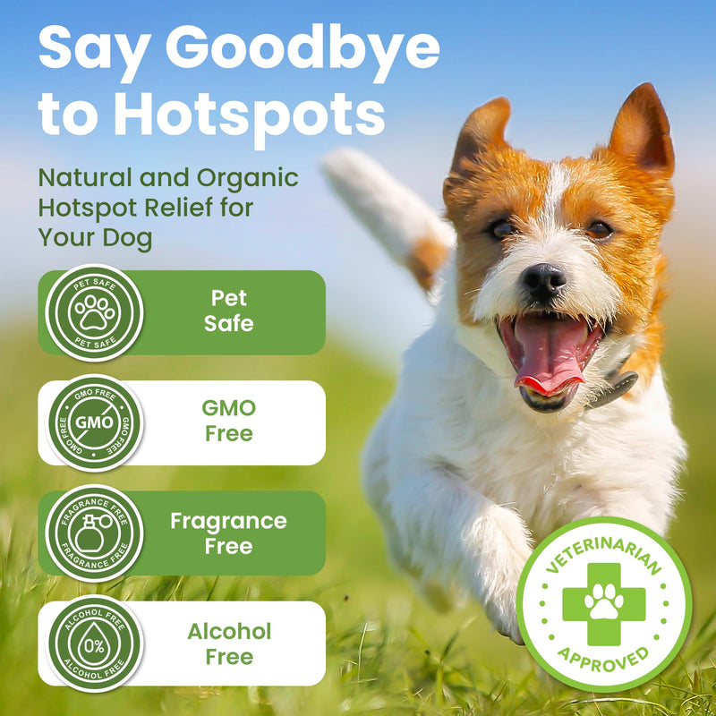 Hot Spot Treatment for Dogs - Pet Wound Care, Healing Ointment for Pets Itchy Skin Relief, Dry Skin Treatment, Natural Allergy Relief, Dog Paw Balm + Manuka Honey, Aloe Vera, Vitamin E (4 Oz.) 4 Ounces
