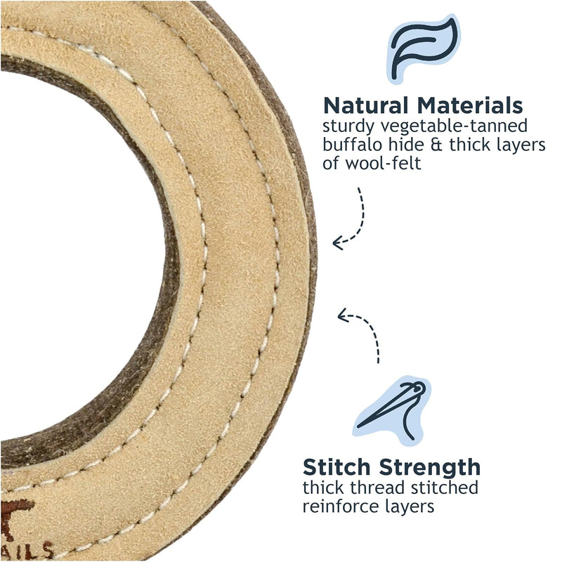 Tall Tails Ring Natural Leather Fetch Toy for Dogs - BeesActive Australia