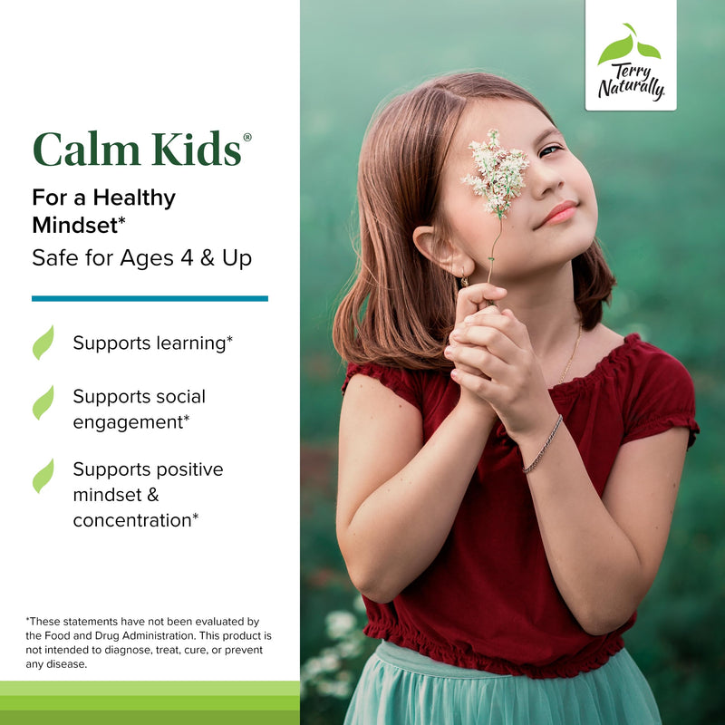Terry Naturally Calm Kids - Focus, Calm & Relaxation - 60 Count | EchinaGuard Echinacea Angustifolia Children's Supplement - Calm, Focus and Concentration Support - 60 Chewables - Pack of 2
