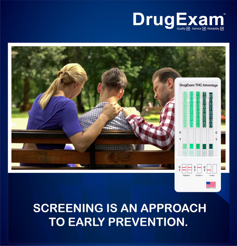 3 Pack - DrugExam Multi Drug Screen Test. Testing for THC/Marijuana in Urine. Detailed Instrustions Included. (3) 3