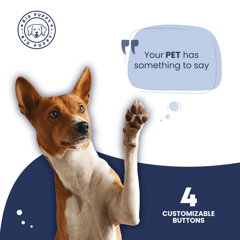 Puppy´s Talk Recordable Dog Buttons - Talking Buttons for Pet Communication - Speaking Button for Dog Training - Teach Your Dog How to Communicate Through Words - Set of 4 - Easy to Use - BeesActive Australia