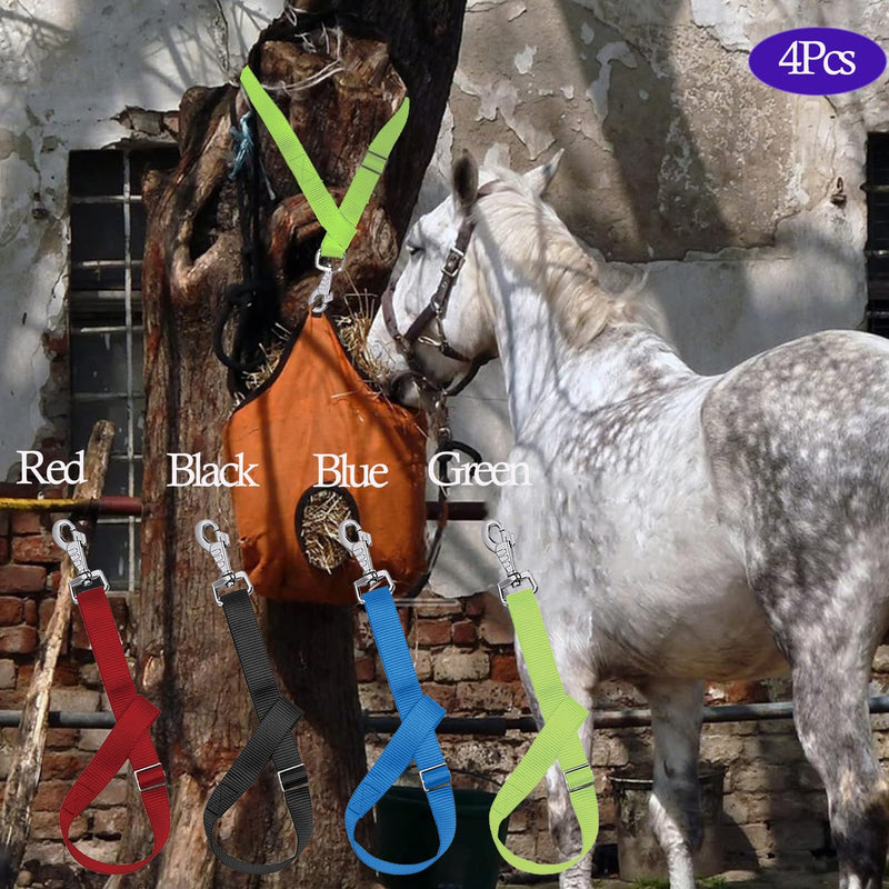 Horse Bucket Strap Hangers,Horse Suppliers Adjustable Nylon Straps up to 700 lbs for Hay Nets, Water Buckets,Hanging-Pratical and Easy Use(4 Pack), 1"x22" - BeesActive Australia