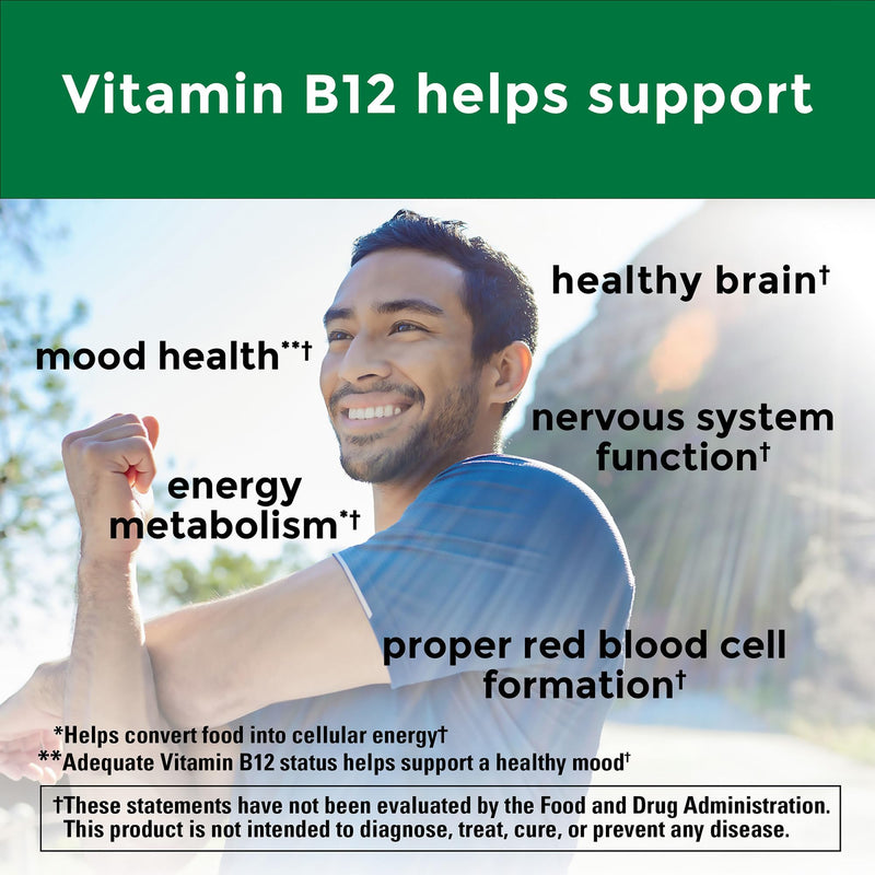 Nature Made Extra Strength Vitamin B12 Gummies, 3000 mcg per serving, B12 Vitamin Supplement for Energy Metabolism Support, 60 Gummy Vitamins, 30 Day Supply