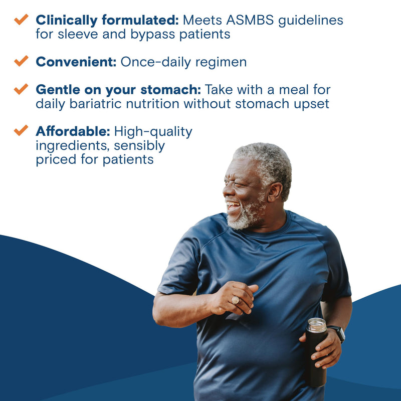 Bariatric Fusion Bariatric Multivitamin Without Iron | 1 Per Day | Post Surgery Patients | Iron Free Vitamin for Gastric Bypass and Sleeve Gastrectomy | Easy to Swallow Capsules | One Month Supply 1 Per Day - 1 Month Supply