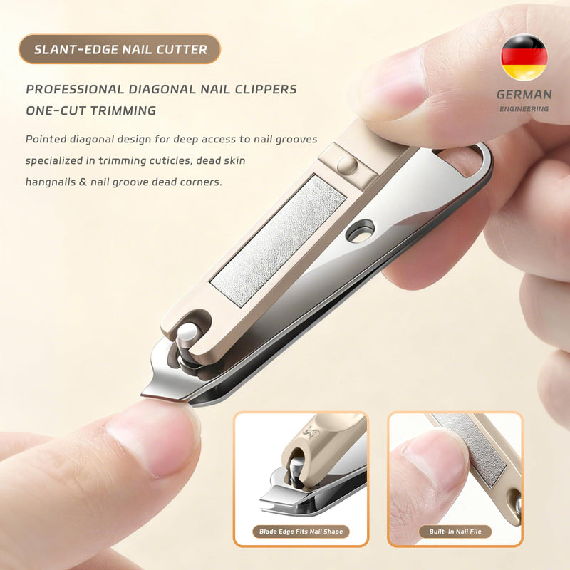 9PCS Manicure Set – Professional 9-in-1 Manicure Pedicure Kit, Premium Stainless Steel Nail Clippers and Grooming Tools with Portable Textured Travel Case, Luxury Gift Set for Woman& Man. 9PCS - BeesActive Australia