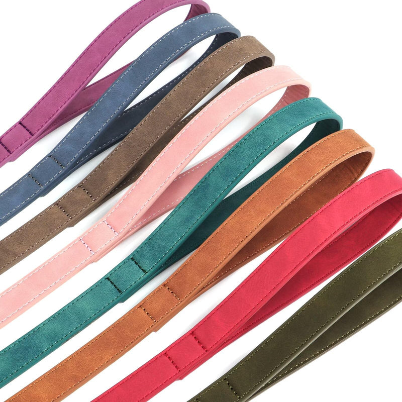 Didog Leather Dog Leash, Colorful Heavy Duty Dog Leash 4ft, Strong and Durable Leather Leash, Walking and Training Dog Leashes for Small Medium Dogs,Light Brown Light Brown - BeesActive Australia