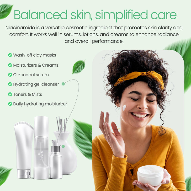 Pure Niacinamide Powder for Skin Care (Vitamin B3) DIY Niacinamide Serum, Niacin Powder (1 Ounce / 28 Gram) Cosmetic Grade 1 Ounce (Pack of 1)