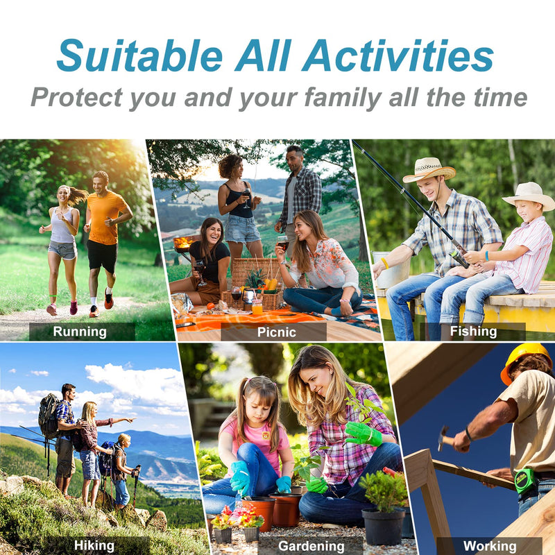 Mosquito Repellent Bracelets, 30 Pack PU Leather Braid Natural Bug Insect Repellent Wristbands for Kids Adult Outdoor Camping Fishing Traveling - BeesActive Australia