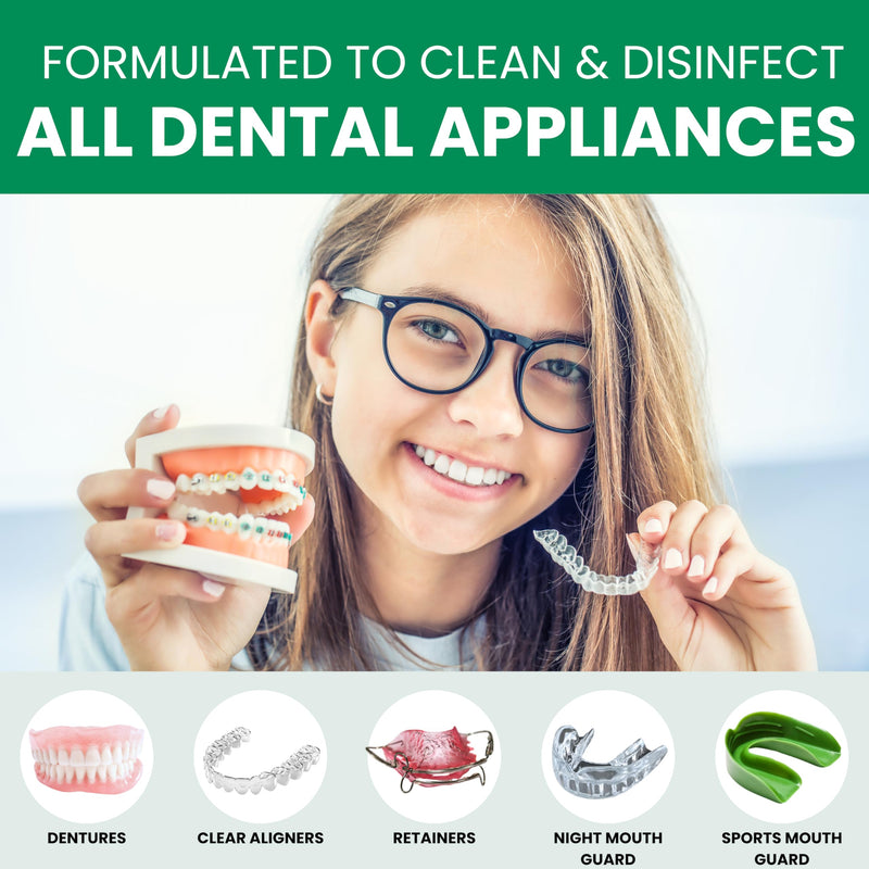 Pro Tech Retainer & Clear Aligner Cleaner Crystals, Mint, 22 Pack, 6 Months 22 Count (Pack of 1)