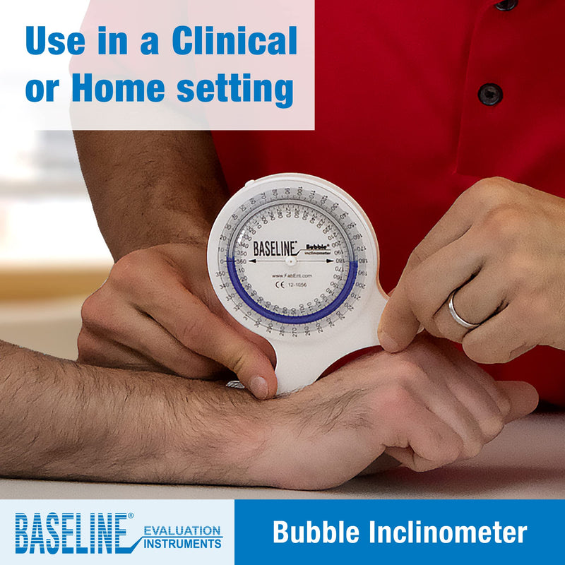 Baseline Bubble Inclinometer - Professional Easy To Read Range Of Motion Test For Physical Therapy, Rehabilitation, And Recovery With Carrying Case - BeesActive Australia