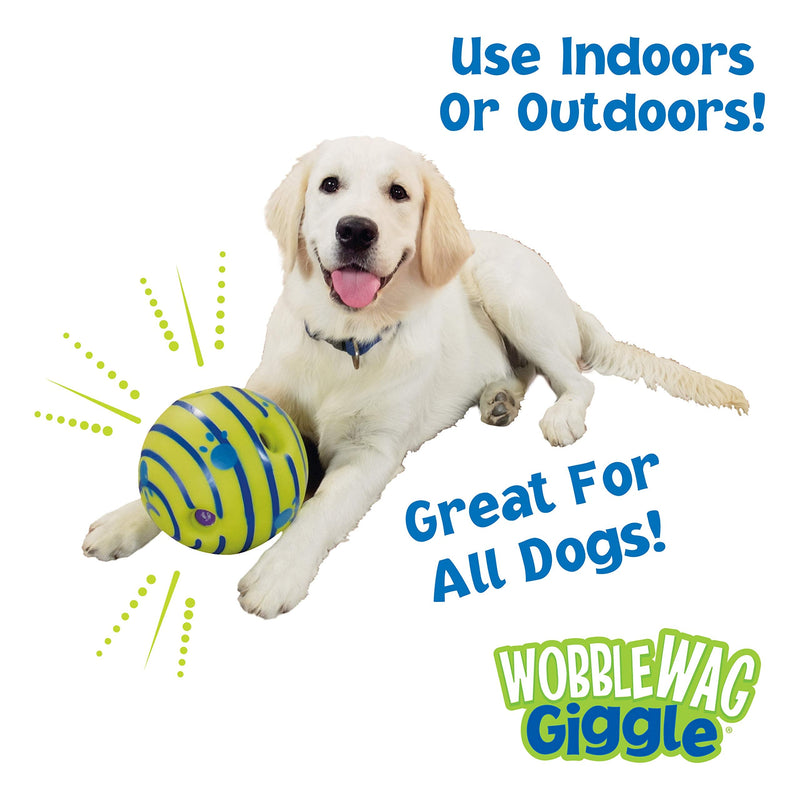 Wobble Wag Giggle Ball, Interactive Dog Toy, Fun Giggle Sounds When Rolled or Shaken, Pets Know Best, As Seen On TV Original - BeesActive Australia