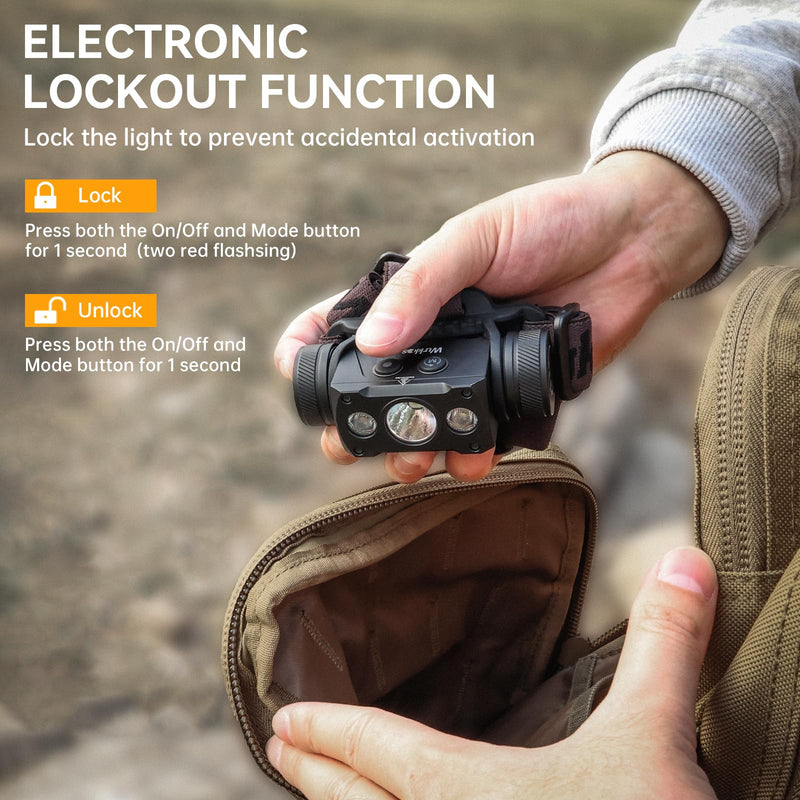 Wurkkos HD50 4000 Lumens Super Bright Headlamp, Head Lamp with Red Light Mode, High CRI, LED Headlamp with Magnetic Tailcap, Rechargeable Headlamps for Adults, Camping, Night Fishing, Hiking, IPX67 - BeesActive Australia