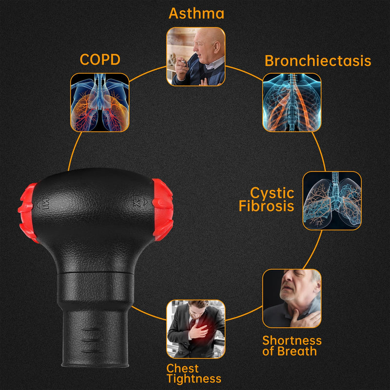 Lung Trainer with 2 Detachable Mouthpieces | Breathing Trainer for Respiratory Therapy | Lung Exerciser Device & Breathing Exercise Device | Breath trainer for Better Breath - BeesActive Australia