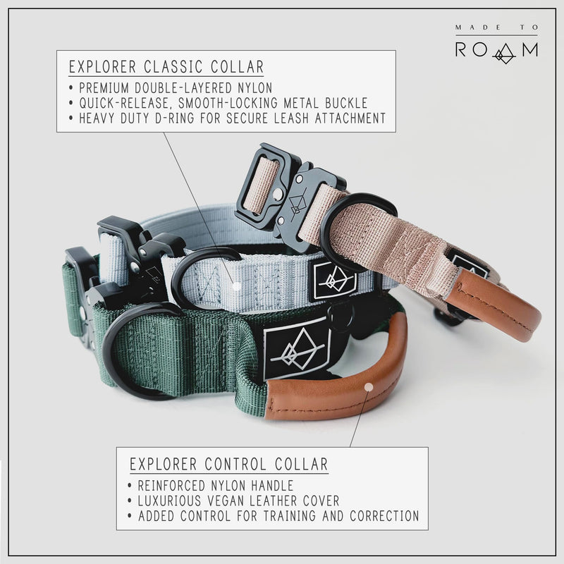 Made to ROAM Premium Dog Collar - Adjustable Heavy Duty Nylon Collar with Quick-Release Metal Buckle (Texas Flair, Classic Size 3) Texas Flair Classic 3 - BeesActive Australia