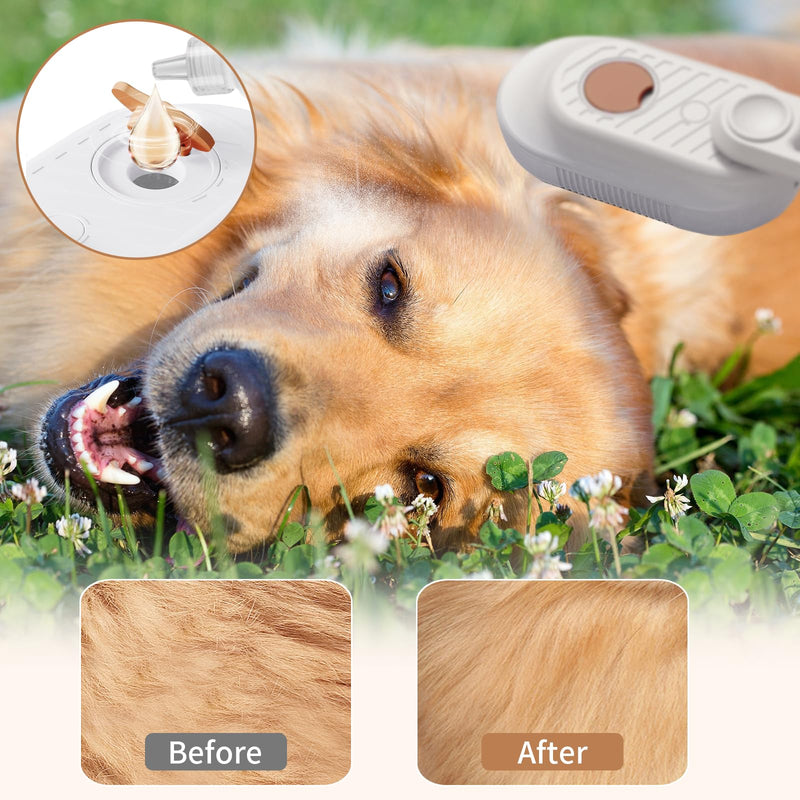 Cat Steam Brush for Shedding, 3 in 1 Cat Steamy Brush Cleanser with Foldable Handle, Pet Spa Brush for Cats Dogs, Spritz Defur Comb for Cats, Steam Brush for Cats, Pet Spray Hair Removal Comb white - BeesActive Australia