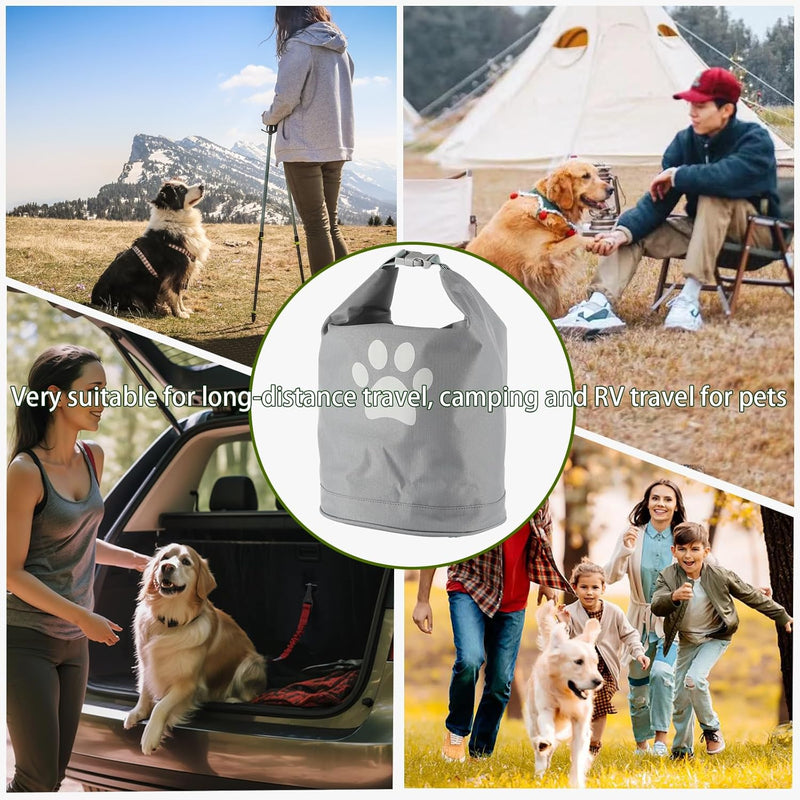 Travel Dog Food Container 10Lbs,Dog Food Travel Bag,Waterproof Dog Food Bag,Reusable Dog Travel Kibble Container,Roll Top Pet Food Bag,Dog Camping Essentials - BeesActive Australia