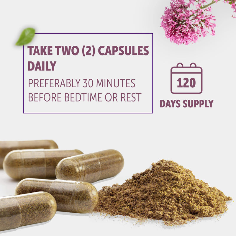 Valerian Root Capsules | 240 Pills | 3000mg | Ultra High Potency | Pure Organic Extract Supplement | Non-GMO & Gluten Free - BeesActive Australia