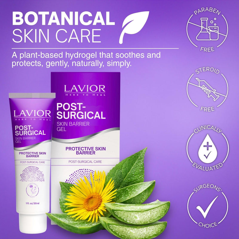 LAVIOR Post-Surgical Scar Gel (1 oz) – Use From Day One After Incision – All-in-One Incision & Scar Recovery Care – Botanical, Fragrance-Free, Steroid-Free – C-Section, BBL, Tummy Tuck