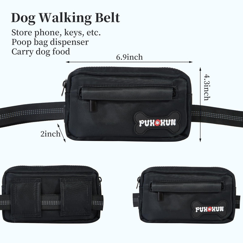 Hands Free Dog Leash with Zipper Pouch, Adjustable Waist Belt, Dual Handles, Durable Retractable Bungee for Medium and Large Dogs - Ideal for Walking, Jogging, Running, Hiking, Training - BeesActive Australia