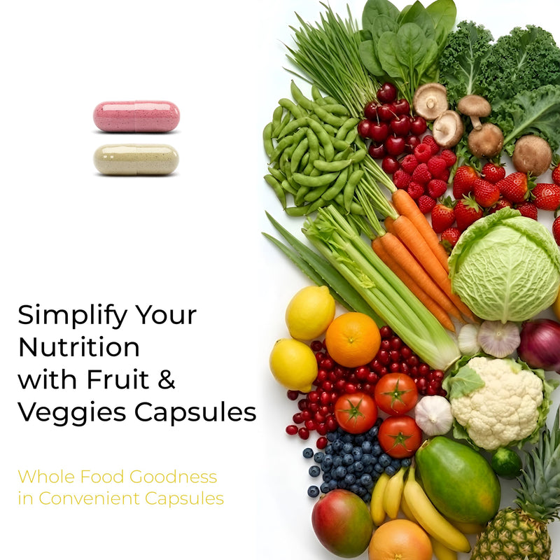 Fruits and Veggies Whole Produce Dietary Supplement | 90 Fruit, 90 Veggies